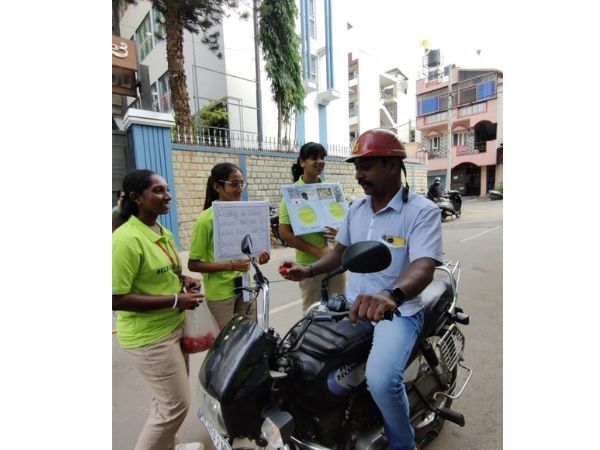 CREATING AWARENESS ABOUT WEARING HELMET 2